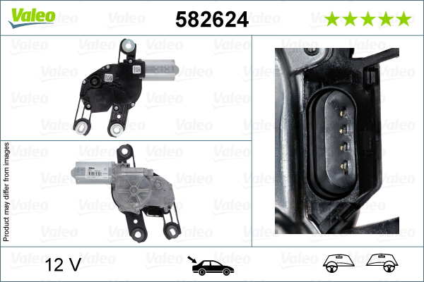Двигатель стеклоочистителя - 582624 VALEO
